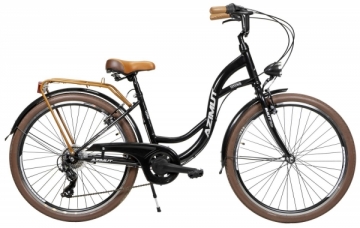 Dviratis AZIMUT Vintage TX-6 26 2021 black-cream Miesto dviračiai