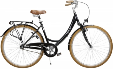Dviratis Romet Angel Lux 28 1-speed 2021 black-brown City bikes