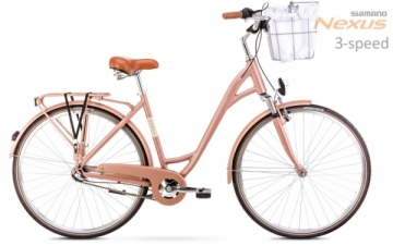 Velosipēds Romet Art Deco Eco pink mat-18 / M Pilsētas velosipēdi