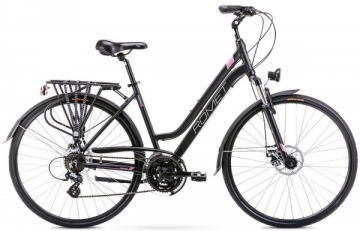 Dviratis Romet Gazela 2 28 2022 black-pink-19 / L Turistiniai (ATB) dviračiai