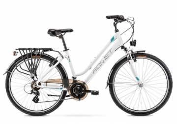 Dviratis Romet Gazela 26 1 2022 white-turquoise-15 / S Turistiniai (ATB) dviračiai
