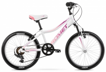Dviratis Romet Jolene 20 KID 2 Alu 2022 white-violet Bikes for kids