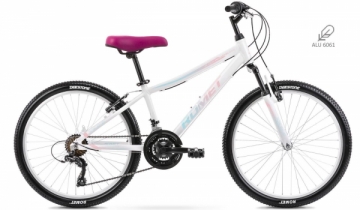 Velosipēds Romet Jolene 24 LTD 2022 white-blue-pink Pusaudžu velosipēdi