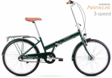 Dviratis Romet Jubilat Classic 24 Alu 2022 green Folding bikes