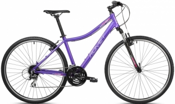 Velosipēds Romet Orkan 2 D 28 2023 violet-white-18 / M Hibrīdu (Cross) velosipēdi