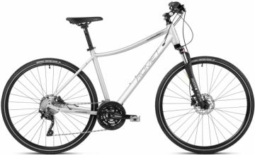 Velosipēds Romet Orkan 7 D 28 2023 silver-grey-18 / M Hibrīdu (Cross) velosipēdi