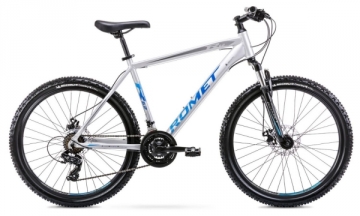 Velosipēds Romet Rambler R6.2 26 2022 silver-blue-21 / XL Kalnu (MTB) velosipēdi