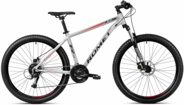 Dviratis Romet Rambler R7.2 27.5 2023 silver-red-grey-21 / XL 650B-27,5'' велосипеды