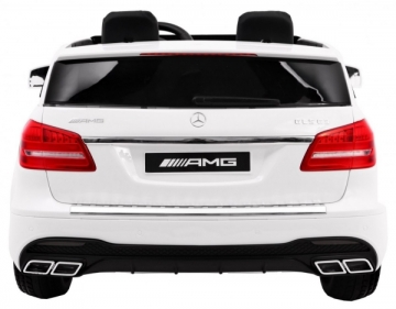Dvivietis elektromobilis "Mercedes Benz AMG 63", lakuota balta