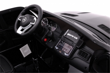Dvivietis elektromobilis Mercedes Benz GLS 63, juodas lakuotas
