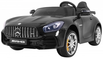 Vienvietis vaikiškas elektromobilis Mercedes-Benz GT R 4x4, juodas lakuotas Elektriniai automobiliai vaikams