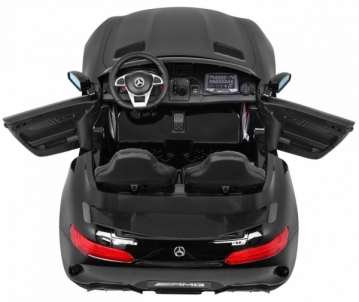 Vienvietis vaikiškas elektromobilis Mercedes-Benz GT R 4x4, juodas lakuotas