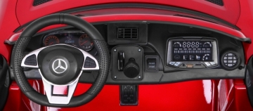 Dvivietis elektromobilis Mercedes-Benz GT R 4x4, raudonas lakuotas