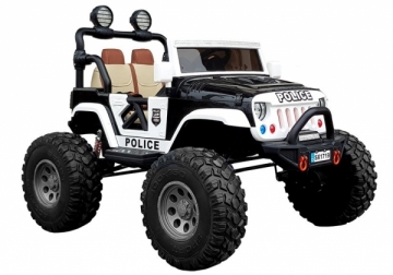 Dvivietis policijos elektromobilis „Jeep SX1719“, juodas
