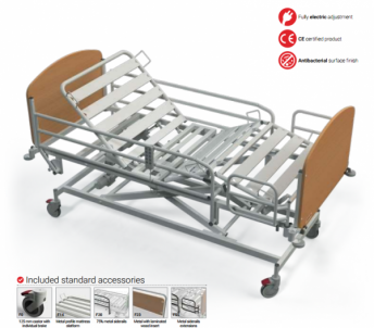 Elektrinė funkcinė slaugos lova FBE-N, F8 - ratukas su krypties užraktu Procedūrų lovos, kėdės