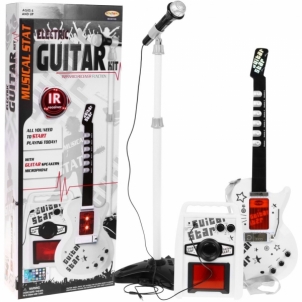 Elektrinė gitara su mikrofonu ir stiprintuvu Muzikiniai žaislai