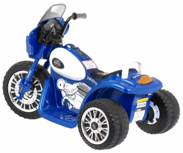 Elektrinis motociklas Chopper, mėlynas