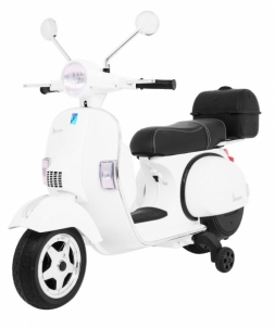 Elektrinis motociklas Vespa, baltas Bērnu elektromobīļi