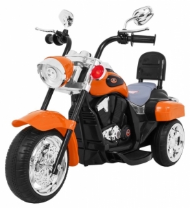 Elektrinis triratis motociklas Chopper NightBike, oranžinis Automobiliai vaikams