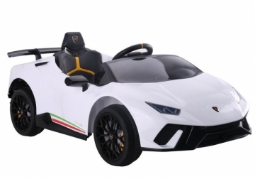 Elektromobilis "Lamborghini Huracan", baltas