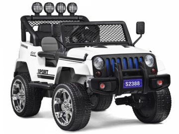 Elektromobilis Jeep Sport, baltas Автомобили для детей