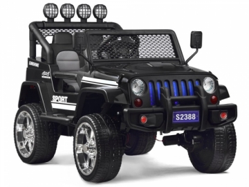 Elektromobilis Jeep Sport, juodas Elektriniai automobiliai vaikams