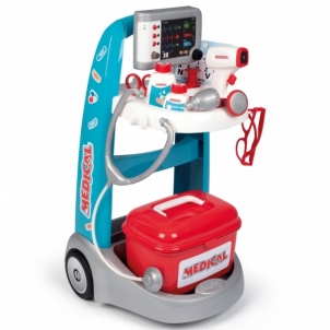 Elektroninis medicininis vežimėlis - Smoby, 16 elementų Profesijų žaislai