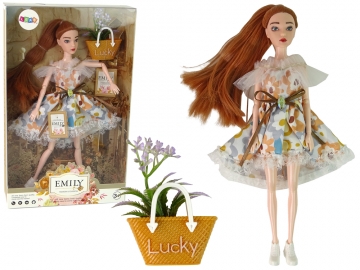 Emily lėlė su gėlėmis rankinėje Izglītojošās rotaļlietas