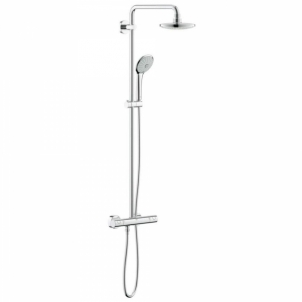Euphoria dušo-vonios sistema, termostatas, viršutinės galvos diam. 180mm, stovo ilgis 1471 mm, dušo šlangos ilgis 1750 m