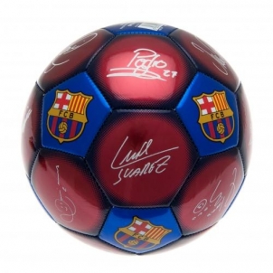 F.C. Barcelona futbolo kamuolys (Spalvotas su parašais)