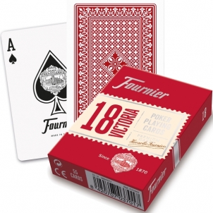 Fournier Victoria 18 pokerio kortos (Raudona)