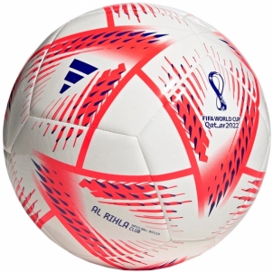 Futbolas Adidas Al Rihla Klubas Kamuolys Baltas Ir Raudonas H57801, Dydis 5