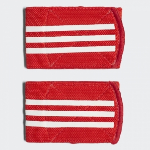 Futbolo apsaugų laikikliai adidas AZ9875, raudoni su baltu logotipu
