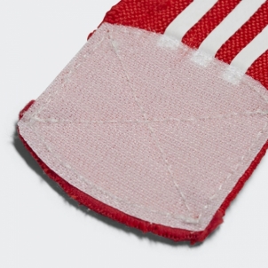 Futbolo apsaugų laikikliai adidas AZ9875, raudoni su baltu logotipu
