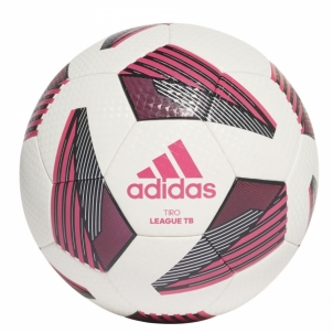Futbolo Kamuolys adidas Tiro League TB baltai rožinė FS0375, Dydis 5 Futbolo kamuoliai