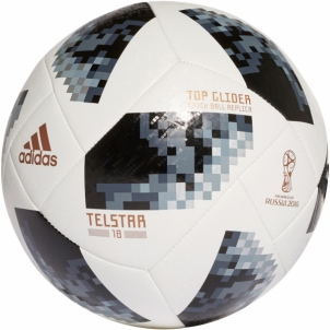 Futbolo kamuolys adidas WORLD CUP 2018 TOP GLIDER CE8096, baltas/pilkas