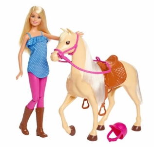 FXH13 Mattel Barbie Барби и лошадь