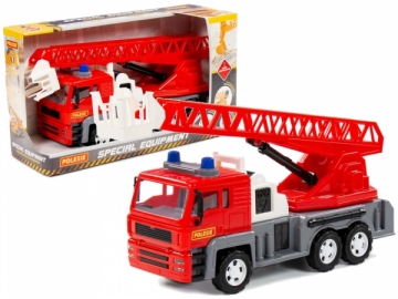 Gaisrinės automobilis Almaz su pakeliamomis kopėčiomis 70 cm., raudonas Žaislai berniukams