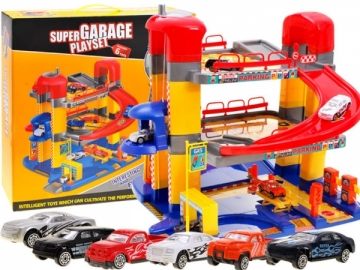 Garažas su plovykla Automobilių lenktynių trasos vaikams