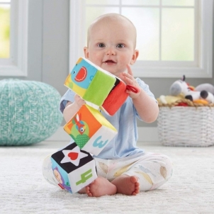 GFC37 Fisher Price Fun to Flip Soft Blocks, Multi-Colour Игрушки для малышей