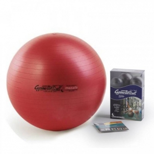 Gimnastikos kamuolys Original Pezzi Gymnastik Ball Maxafe 65 cm Red Mankštos kamuoliai