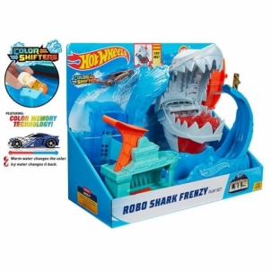 GJL12 Hot Wheels™ Robo Shark Frenzy Play Set MATTEL Sacīkšu trases, garāžas bērniem