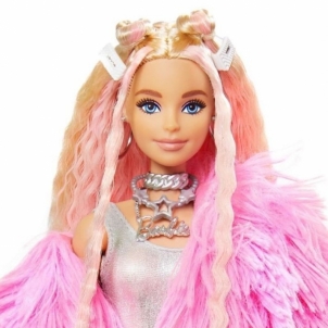 GRN28 / GRN27 Mattel Barbie Extra Doll Pink Coat With Pig Unicorn Rotaļlietas meitenēm