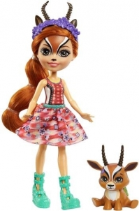 GTM26 Enchantimals Gabriela Gazelle Doll & Racer Animal Friend Figure from Sunny Savanna MATTEL