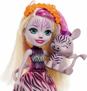 Lėlė Enchantimals Zebrė Zadi su gyvūnėliu Mattel GTM27 