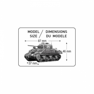 Heller plastikinis klijuojamas modelis Tankas 49892 SHERMAN 1/72