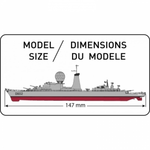 Heller plastikinis laivo modelio rinkinys 49033 FREGATE LANCE-MISSILES SUFFREN 1/1200