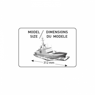 Plastikinis klijuojamas modelis Laivas FREGATE LA FAYETTE 1/400 Heller 81035