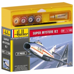 Klijuojamas lėktuvo modelis Heller 49040 SUPER MYSTERE B2 1/100 Klijuojami modeliai vaikams