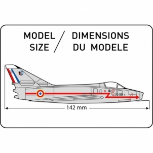 Klijuojamas lėktuvo modelis Heller 49040 SUPER MYSTERE B2 1/100